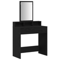 vidaXL Dressing Table with Drawers Black Oak 79x41x140 cm