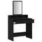 vidaXL Dressing Table with Drawers Black Oak 79x41x140 cm