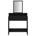 vidaXL Dressing Table with Drawers Black Oak 79x41x140 cm