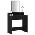 vidaXL Dressing Table with Drawers Black Oak 79x41x140 cm