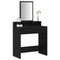 vidaXL Dressing Table with Drawers Black Oak 79x41x140 cm