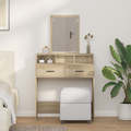 vidaXL Dressing Table with Drawers in Sonoma Oak - 79x41x140 cm