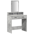 vidaXL Dressing Table with Drawers Concrete Grey 79x41x140 cm