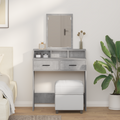 vidaXL Dressing Table with Drawers Concrete Grey 79x41x140 cm