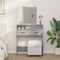 vidaXL Dressing Table with Drawers Concrete Grey 79x41x140 cm
