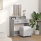 vidaXL Dressing Table with Drawers Concrete Grey 79x41x140 cm