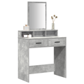 vidaXL Dressing Table with Drawers Concrete Grey 79x41x140 cm