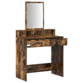 vidaXL Dressing Table with Drawers - Smoked Oak, 79x41x140 cm