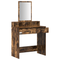 vidaXL Dressing Table with Drawers - Smoked Oak, 79x41x140 cm