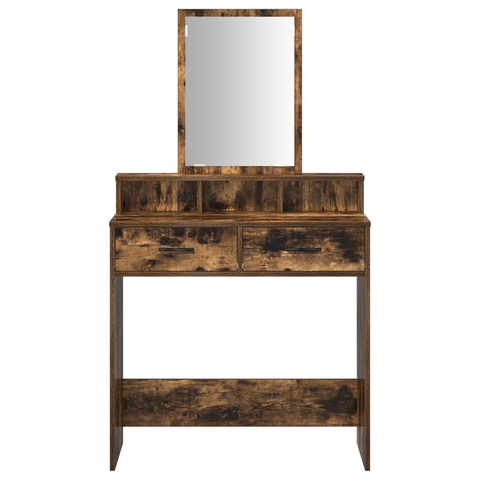 vidaXL Dressing Table with Drawers - Smoked Oak, 79x41x140 cm