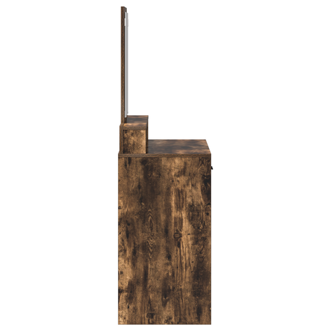 vidaXL Dressing Table with Drawers - Smoked Oak, 79x41x140 cm