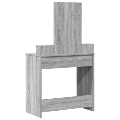 vidaXL Grey Sonoma Dressing Table with Drawers - 79x41x140 cm