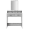 vidaXL Grey Sonoma Dressing Table with Drawers - 79x41x140 cm