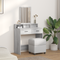 vidaXL Grey Sonoma Dressing Table with Drawers - 79x41x140 cm