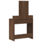 vidaXL Brown Oak Dressing Table with Drawers, 79x41x140 cm