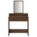 vidaXL Brown Oak Dressing Table with Drawers, 79x41x140 cm