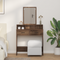 vidaXL Brown Oak Dressing Table with Drawers, 79x41x140 cm
