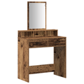vidaXL Dressing Table with Drawers - Vintage Wood 79x41x140 cm