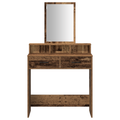 vidaXL Dressing Table with Drawers - Vintage Wood 79x41x140 cm