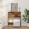 vidaXL Dressing Table with Drawers - Vintage Wood 79x41x140 cm