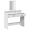 vidaXL White Dressing Table with Drawers, 100x41x140 cm