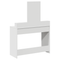 vidaXL White Dressing Table with Drawers, 100x41x140 cm
