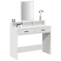 vidaXL White Dressing Table with Drawers, 100x41x140 cm