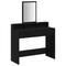 vidaXL Black Oak Dressing Table with Drawers - 100x41x140 cm