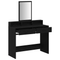 vidaXL Black Oak Dressing Table with Drawers - 100x41x140 cm