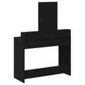 vidaXL Black Oak Dressing Table with Drawers - 100x41x140 cm