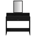 vidaXL Black Oak Dressing Table with Drawers - 100x41x140 cm