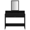vidaXL Black Oak Dressing Table with Drawers - 100x41x140 cm
