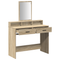 vidaXL Dressing Table with Drawers Sonoma Oak 100x41x140 cm