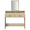 vidaXL Dressing Table with Drawers Sonoma Oak 100x41x140 cm