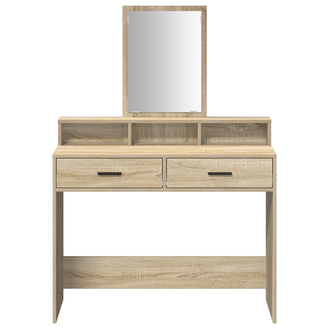 vidaXL Dressing Table with Drawers Sonoma Oak 100x41x140 cm