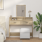 vidaXL Dressing Table with Drawers Sonoma Oak 100x41x140 cm