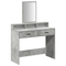 vidaXL Dressing Table with Drawers - Concrete Grey, 100x41x140 cm