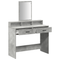 vidaXL Dressing Table with Drawers - Concrete Grey, 100x41x140 cm
