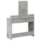 vidaXL Dressing Table with Drawers - Concrete Grey, 100x41x140 cm