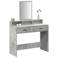 vidaXL Dressing Table with Drawers - Concrete Grey, 100x41x140 cm