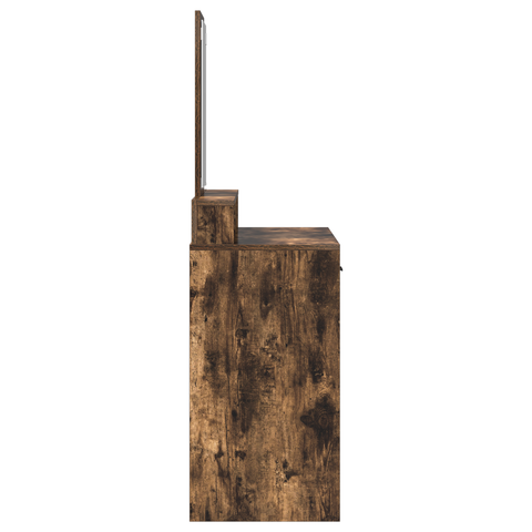 vidaXL Dressing Table with Drawers - Smoked Oak, 100x41x140 cm