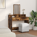 vidaXL Dressing Table with Drawers - Smoked Oak, 100x41x140 cm