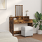 vidaXL Dressing Table with Drawers - Smoked Oak, 100x41x140 cm