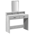 vidaXL Dressing Table with Drawers Grey Sonoma 100x41x140 cm