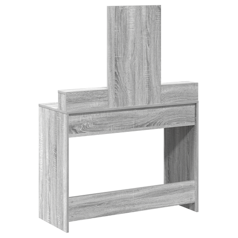 vidaXL Dressing Table with Drawers Grey Sonoma 100x41x140 cm