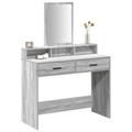 vidaXL Dressing Table with Drawers Grey Sonoma 100x41x140 cm
