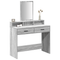 vidaXL Dressing Table with Drawers Grey Sonoma 100x41x140 cm