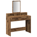 vidaXL Dressing Table with Drawers Old Wood 100x41x140 cm
