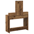 vidaXL Dressing Table with Drawers Old Wood 100x41x140 cm