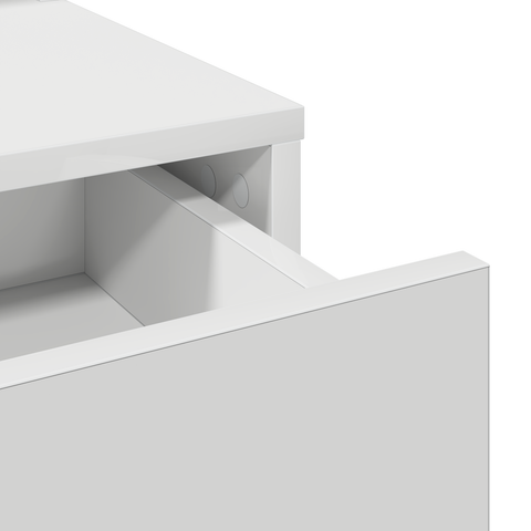 vidaXL Dressing Table with LED Lights White 50x41x140 cm